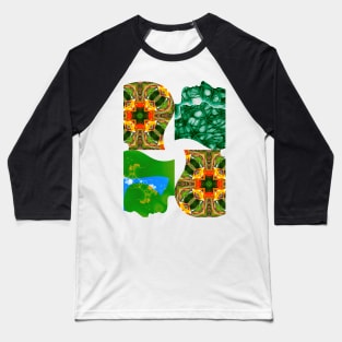 Canna flower pattern and human brain shape. Baseball T-Shirt